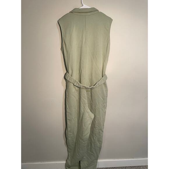 NWT Terea Aria Zipper Front Belted Collared Jumpsuit in Green Plus Size XXL - Picture 8 of 14